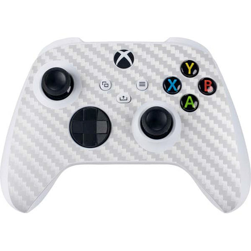 White Carbon Fiber Specialty Texture Material Xbox Series S Controller Skin